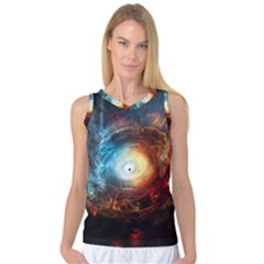 Supermassive Black Hole Galaxy Is Hidden Behind Worldwide Network Women s Basketball Tank Top