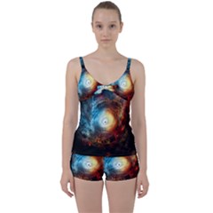 Supermassive Black Hole Galaxy Is Hidden Behind Worldwide Network Tie Front Two Piece Tankini