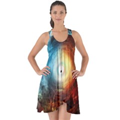 Supermassive Black Hole Galaxy Is Hidden Behind Worldwide Network Show Some Back Chiffon Dress