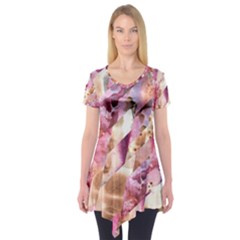 Stone Spot Triangle Short Sleeve Tunic 