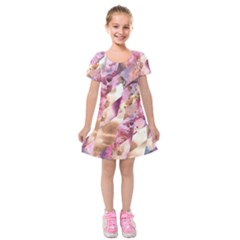 Stone Spot Triangle Kids  Short Sleeve Velvet Dress