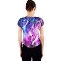 Space Galaxy Purple Blue Crew Neck Crop Top View2