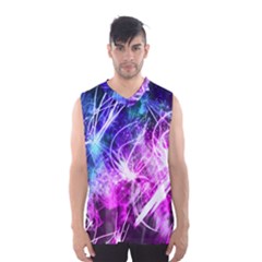 Space Galaxy Purple Blue Men s Basketball Tank Top by Mariart