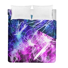 Space Galaxy Purple Blue Duvet Cover Double Side (full/ Double Size) by Mariart