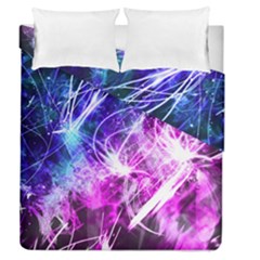 Space Galaxy Purple Blue Duvet Cover Double Side (queen Size)