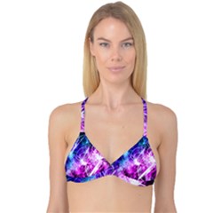 Space Galaxy Purple Blue Reversible Tri Bikini Top