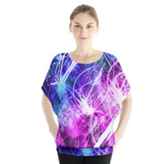 Space Galaxy Purple Blue Blouse