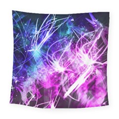 Space Galaxy Purple Blue Square Tapestry (large)