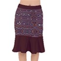 Hippy Boho Chestnut Warped Pattern Mermaid Skirt View1