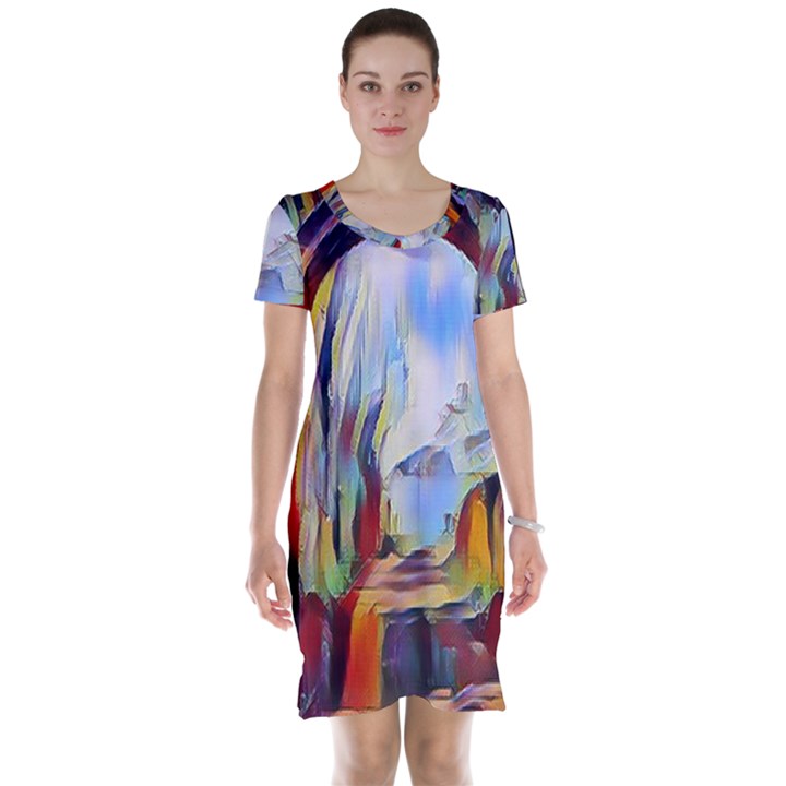 abstract tunnel Short Sleeve Nightdress