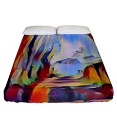 Abstract Tunnel Fitted Sheet (queen Size) by NouveauDesign