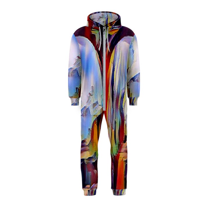 abstract tunnel Hooded Jumpsuit (Kids)