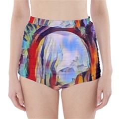 Abstract Tunnel High-waisted Bikini Bottoms by NouveauDesign