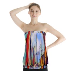 Abstract Tunnel Strapless Top by NouveauDesign