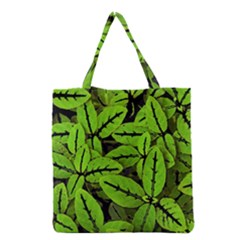 Nature Print Pattern Grocery Tote Bag by dflcprints