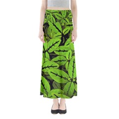 Nature Print Pattern Full Length Maxi Skirt by dflcprints