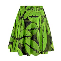 Nature Print Pattern High Waist Skirt by dflcprints