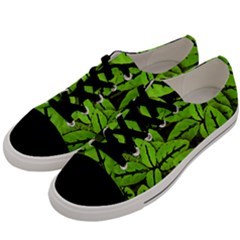 Nature Print Pattern Men s Low Top Canvas Sneakers by dflcprints