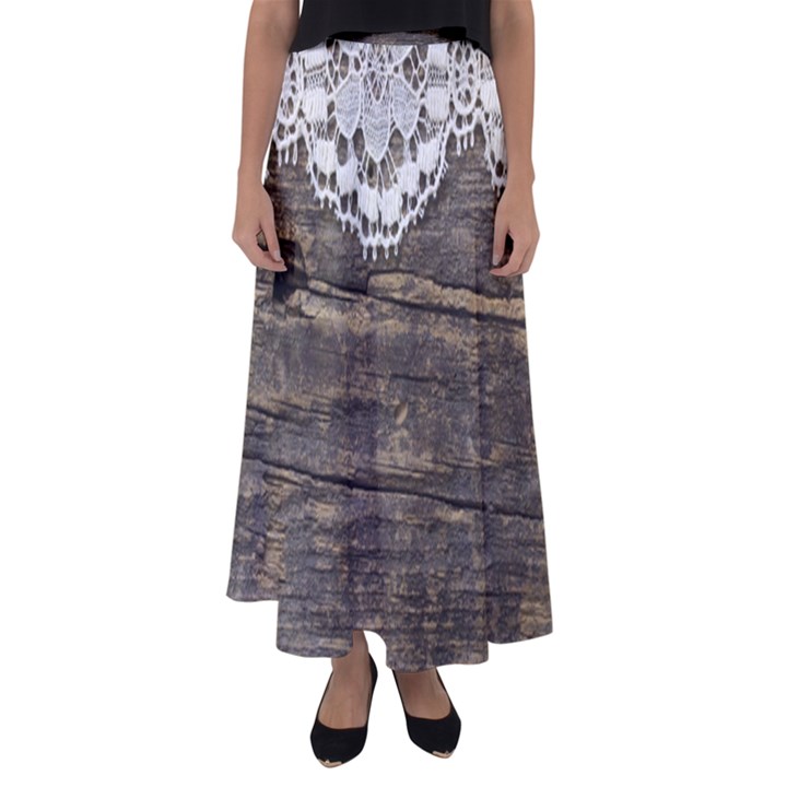 Shabbychicwoodwall Flared Maxi Skirt