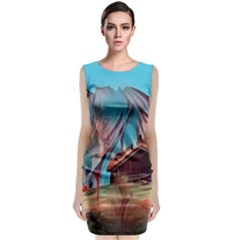 Modern Norway Painting Classic Sleeveless Midi Dress by NouveauDesign