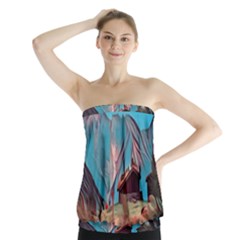 Modern Norway Painting Strapless Top by NouveauDesign