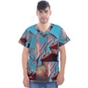 Modern Norway painting Men s V-Neck Scrub Top View1