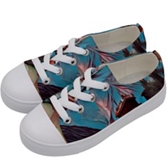 Modern Norway Painting Kids  Low Top Canvas Sneakers