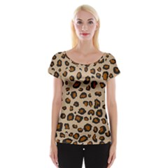 Leopard Print Cap Sleeve Tops by TRENDYcouture