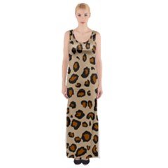 Leopard Print Maxi Thigh Split Dress by TRENDYcouture