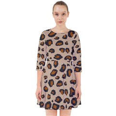 Leopard Print Smock Dress