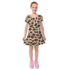 Leopard Print Kids  Short Sleeve Velvet Dress by TRENDYcouture