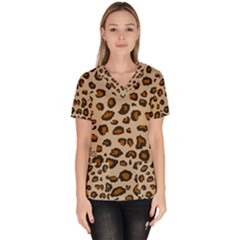 Leopard Print Scrub Top