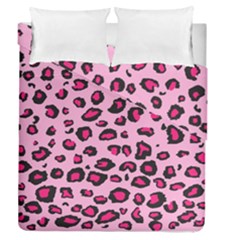 Pink Leopard Duvet Cover Double Side (queen Size) by TRENDYcouture