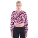 Pink Leopard Cropped Sweatshirt View1