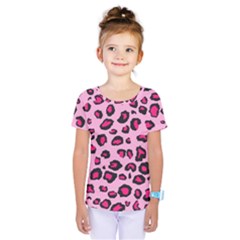 Pink Leopard Kids  One Piece Tee