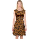 Dark Leopard Capsleeve Midi Dress View1