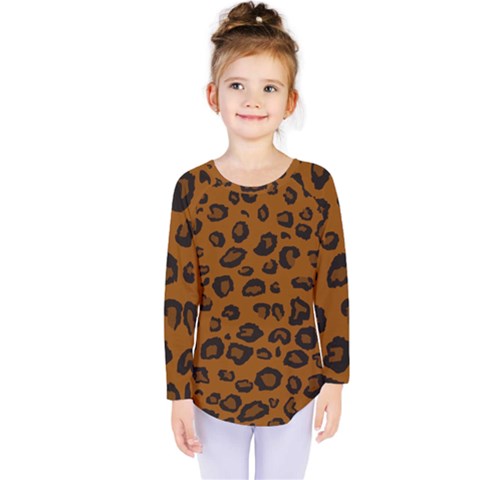 Dark Leopard Kids  Long Sleeve Tee by TRENDYcouture