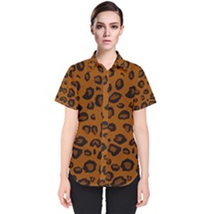 Dark Leopard Women s Short Sleeve Shirt