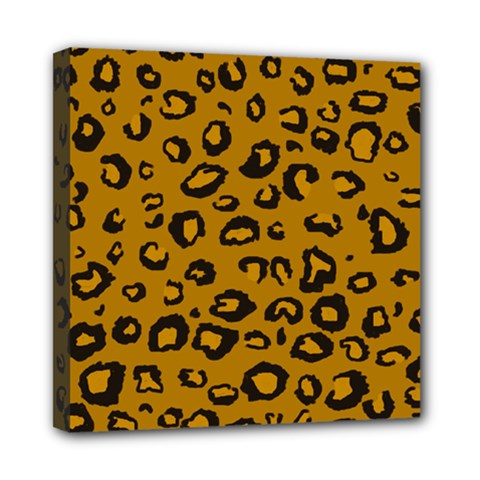 Golden Leopard Mini Canvas 8  X 8  by TRENDYcouture