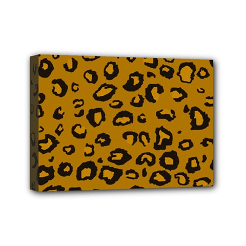 Golden Leopard Mini Canvas 7  X 5  by TRENDYcouture