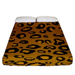 Golden Leopard Fitted Sheet (king Size) by TRENDYcouture