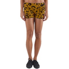 Golden Leopard Yoga Shorts by TRENDYcouture