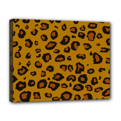 Classic Leopard Canvas 14  X 11  by TRENDYcouture