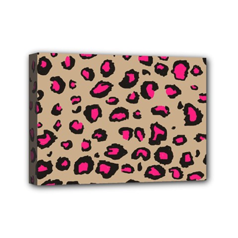 Pink Leopard 2 Mini Canvas 7  X 5  by TRENDYcouture