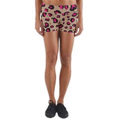 Pink Leopard 2 Yoga Shorts by TRENDYcouture