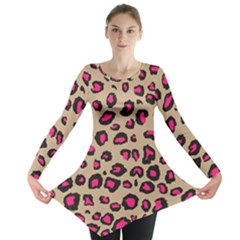 Pink Leopard 2 Long Sleeve Tunic 