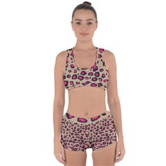 Pink Leopard 2 Racerback Boyleg Bikini Set