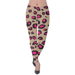 Pink Leopard 2 Velvet Leggings