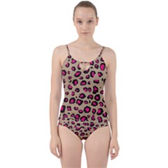 Pink Leopard 2 Cut Out Top Tankini Set