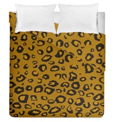 Golden Leopard Duvet Cover Double Side (queen Size) by DreamCanvas